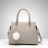 Premium Quality Women’s Stylish Handbag | Elegant PU Leather Shoulder & Tote Bag for Ladies | Spacious Multi-Compartment Design with Golden Hardware & Fur Ball Charm | Perfect for Office, Daily Use, Travel & Parties