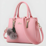 Premium Quality Women’s Stylish Handbag | Elegant PU Leather Shoulder & Tote Bag for Ladies | Spacious Multi-Compartment Design with Golden Hardware & Fur Ball Charm | Perfect for Office, Daily Use, Travel & Parties
