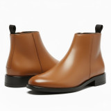 Latest Trendy Men’s Tan Chelsea Boots | Premium Faux Leather Ankle Boots | Comfortable Slip-On Footwear for Men's & Boys Size 10