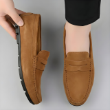 Latest Trendy Suede Loafers for Men & Boys | Casual Slip-On Shoes for Daily Wear | Soft Sole Comfortable Driving Shoes for All Day Comfort -Size 10