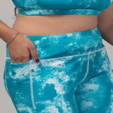 Latest Stylish High Quality Printed Sports Wear Set/Printed Gym Tights and Bra Set/Printed Yoga Wear Set For Women's & Girls -Size S