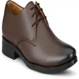 Latest Trendy Men Formal Shoes| Brown Derby Shoes| Office Shoes For Men's & Boys - Brown- Size 7