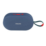 PHILIPS Audio TAS1400BL Wireless Bluetooth Speaker with Deep Bass, Passive Radiator, 12W Sound Output, 1200mAh Rechargable Battery, RGB Light Modes, 10H Playtime, Supports TF/USB/BT Modes (Blue)