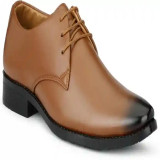 Latest Trendy Men Formal Shoes |Tan Derby Shoes| Office Shoes For Men's & Boys - Tan- Size 7
