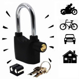 Anti-Theft Metal Motion Sensor Alarm Key Lock – Waterproof 110DB Siren Security Lock with Thickened Shackle and 3 Keys