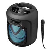 ZEBRONICS Sound Feast 90 10W Output, Portable Wireless Speaker with Bluetooth v5.0, TWS, 6.3mm with Wired Mic, USB, mSD, AUX, Mobile Holder and RGB Lights