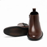 Latest Trendy Men’s Brown Chelsea Boots | Premium Faux Leather Ankle Boots | Comfortable Slip-On Footwear for Men's & Boys Size 9