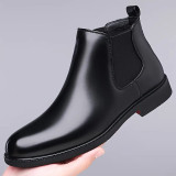 Latest Stylish Men's Black Chelsea Boots | Faux Leather Slip-On Ankle Boots | Comfortable Casual & Formal Footwear for Men & Boys Size 7