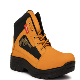 WUGO::Latest Fabulous Men’s Tan Gun Boots | Premium Faux Leather Ankle Boots | Comfortable Slip-On Footwear for Men's & Boys Size 8