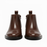 Latest Trendy Men’s Brown Chelsea Boots | Premium Faux Leather Ankle Boots | Comfortable Slip-On Footwear for Men's & Boys Size 7