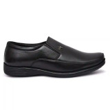 WUGO::Latest Trendy Men Formal Shoes|Black Moccasin Shoes|Office Shoes For Men's & Boys-MOCCASIN05-BLK- Size 8