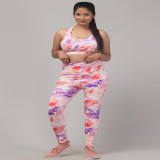 WUGO::Latest Stylish High Quality Printed Sports Wear Set/Printed Gym Tights and Bra Set/Printed Yoga Wear Set For Women's & Girls -Size S
