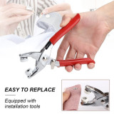 Premium Snap 2 Type Silver Button Kit – Thickened Snap Fasteners with Hand Pressure Pliers for DIY Sewing, Clothing, and Crafting