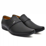WUGO::Latest Trendy Men Formal Shoes|Black Moccasin Shoes|Office Shoes For Men's & Boys-MOCCASIN07-BLK- Size 7