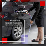 Multi-Purpose Fuel Transfer Pump Kit – Hand Siphon Pump for Petrol, Diesel, Water, Fish Tank, Oil & Liquid Transfer, Portable Manual Pump for Car, Bike, Aquarium (Pack of 1)
