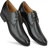 WUGO::Latest Trendy Men Formal Shoes |Black Derby Shoes| Office Shoes For Men's & Boys - Black- Size 9