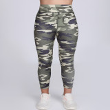 WUGO::Latest Stylish High Quality Army Print Sport Wear/Printed Gym Tights/Printed Yoga Pant/Army Running Wear For Women's & Girls -SIze s