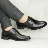 WUGO::Latest Trendy Men Formal Shoes |Black Derby Shoes| Office Shoes For Men's & Boys - Black- Size 6
