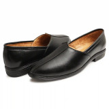 WUGO::Latest Stylish Men Nagra Shoes|Nagra Juttis/Rajsthani Juttis For Men's & Boys-MOC-NAGRA-BLK- Size 7