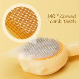 Honey Bee Dog & Cat Comb – Self-Cleaning Pet Hair Grooming Brush with Release Button, Pain-Free Undercoat Removal, Massaging Tool for Dogs, Cats & Small Pets