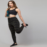 WUGO::Latest Stylish High Quality Army Print Sport Wear/Printed Gym Tights/Printed Yoga Pant/Army Running Wear For Women's & Girls -SIze s