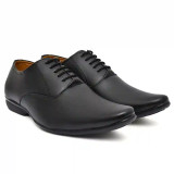 WUGO::Latest Trendy Men Formal Shoes |Black Derby Shoes |Office Shoes For Men's & Boys - Black- Size 7