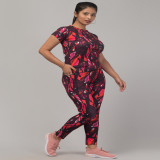 WUGO::Latest Fabulous High Quality Printed Sports Wear Set/Gym Crop Tops Set/Printed Yoga Crop Tops Set/Tight-Top Set For Women's & Girls