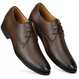 WUGO::Latest Trendy Men Formal Shoes| Brown Derby Shoes| Office Shoes For Men's & Boys - Brown- Size 9