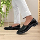 WUGO::Latest Stylish Men Nagra Shoes|Nagra Juttis/Rajsthani Juttis For Men's & Boys-MOC-NAGRA-BLK- Size 6