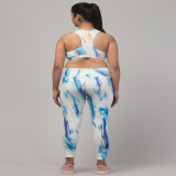 WUGO::Latest Stylish High Quality Printed Sports Wear Set/Printed Gym Tights and Bra Set/Printed Yoga Wear Set For Women's & Girls -Size S