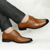 WUGO::Latest Trendy Men Formal Shoes |Tan Derby Shoes| Office Shoes For Men's & Boys - Tan- Size 6