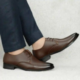 WUGO::Latest Trendy Men Formal Shoes| Brown Derby Shoes| Office Shoes For Men's & Boys - Brown- Size 8